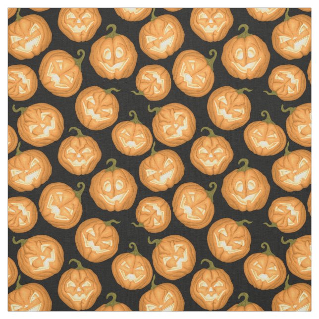Halloween pumpkins fabric (Swatch)
