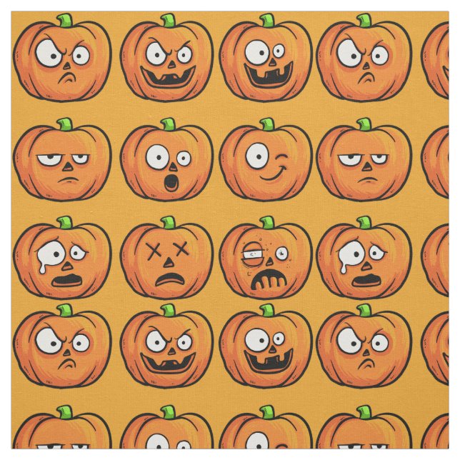 Halloween Pumpkins fabric (Swatch)