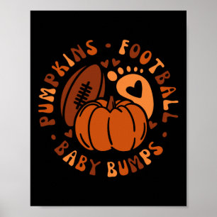 Halloween Pumpkins Football Baby Halloween Costume Poster