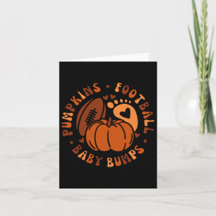 Halloween Pumpkins Footbyll Byby Fall Autumn Costu Card