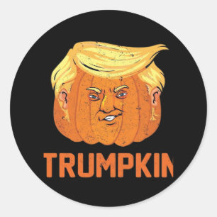 Halloween Pumpkins Funny Trumpkin Classic Round Sticker