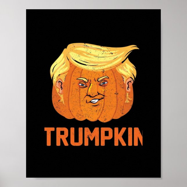 Halloween Pumpkins Funny Trumpkin Poster (Front)