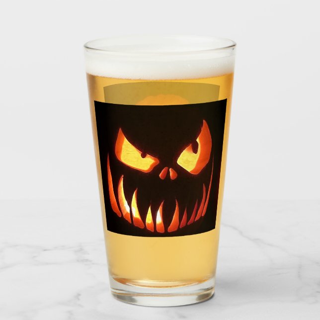Halloween Pumpkins Glass (Front Filled)