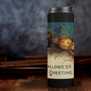 Halloween Pumpkins in Hay Vintage Thermal Tumbler