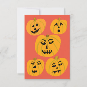 Halloween Pumpkins Jack-O-Lantern Card
