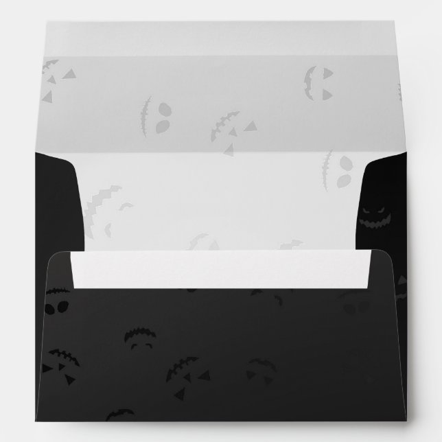 Halloween Pumpkins Jack-o-Lantern - Envelope A7 (Back (Bottom))