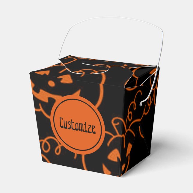 Halloween Pumpkins Jack-O-Lantern Favour Box (Front Side)