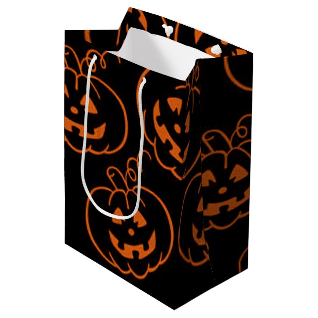 Halloween Pumpkins Jack-O-Lantern Gift Bag (Front Angled)