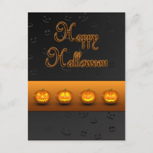 Halloween Pumpkins Jack-o-Lantern Postcard