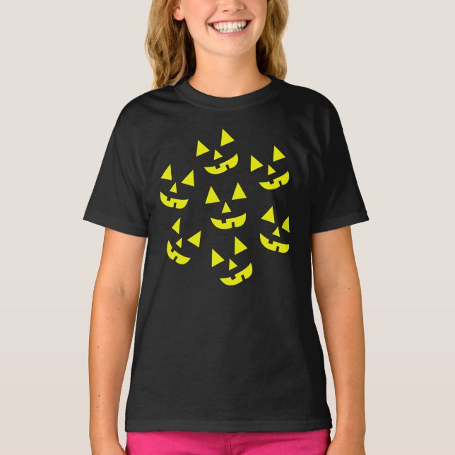 Halloween Pumpkins Jack O' Lantern T-Shirt (Front)