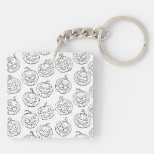 Halloween pumpkins key ring