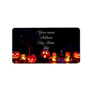 Halloween pumpkins label