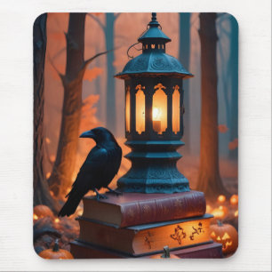 Halloween Pumpkins Lantern Cute Spooky Festive Art Mouse Mat