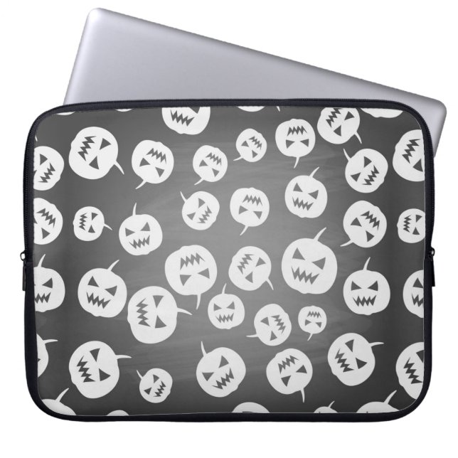Halloween pumpkins laptop sleeve (Front)