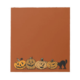 Halloween pumpkins notepad