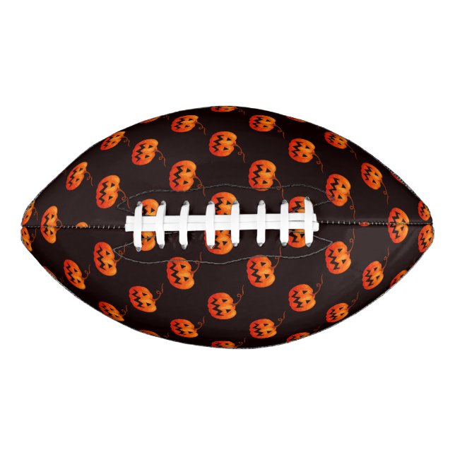 Halloween Pumpkins, Orange Pumpkins Trick Or Treat American Football (Front)