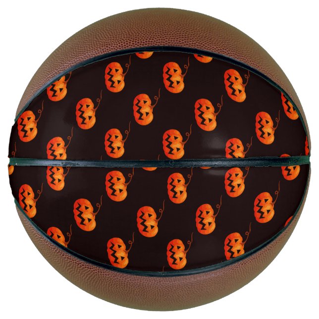 Halloween Pumpkins, Orange Pumpkins Trick Or Treat Basketball (Front)