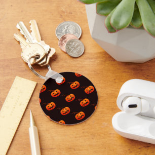 Halloween Pumpkins, Orange Pumpkins Trick Or Treat Key Ring