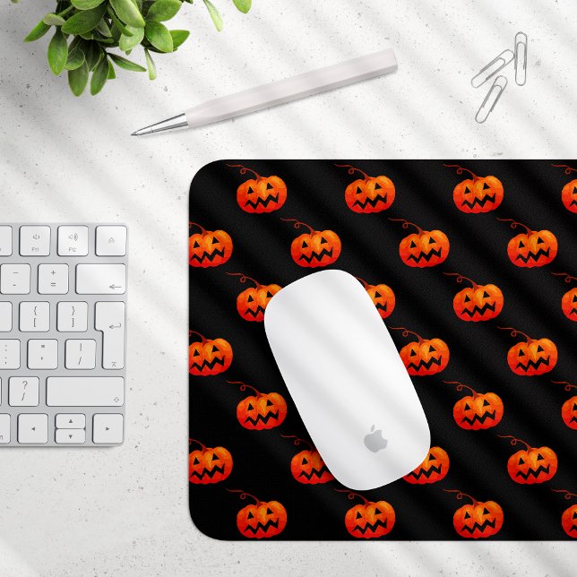 Halloween Pumpkins, Orange Pumpkins Trick Or Treat Mouse Mat (Creator Uploaded)