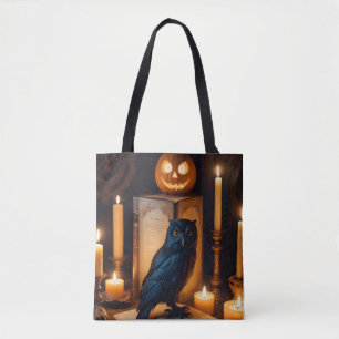 Halloween Pumpkins Owl Cute Spooky Festive Magic Tote Bag