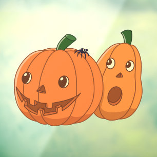Halloween Pumpkins Pair Window Cling