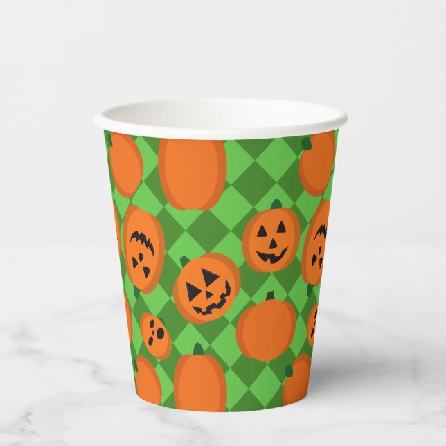 Halloween Pumpkins Paper Cup (Front)