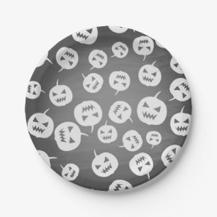 Halloween pumpkins paper plate