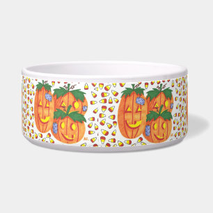 Halloween pumpkins pet bowl