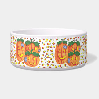 Halloween pumpkins pet bowl
