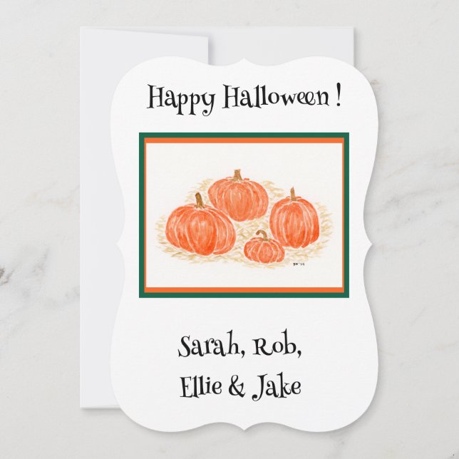 Halloween Pumpkins PHOTO Card (Back)