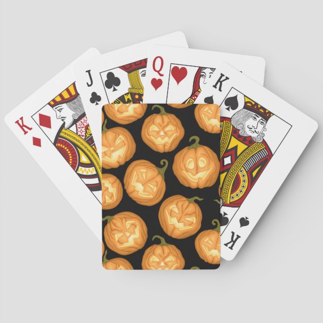 Halloween pumpkins playing cards (Back)