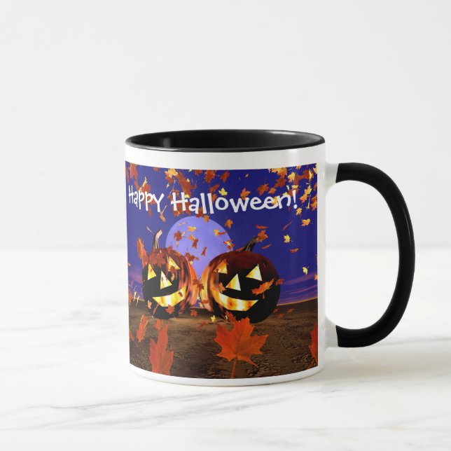 Halloween Pumpkins Playing Mug (Right)