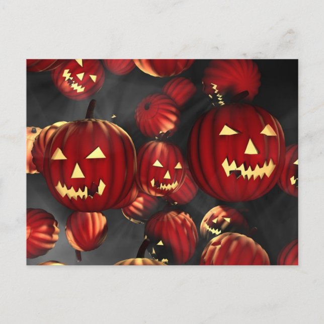 Halloween Pumpkins Postcard (Front)