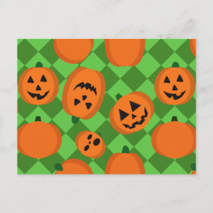 Halloween Pumpkins Postcard