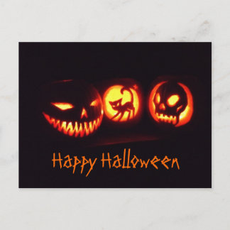 Halloween Pumpkins Postcard