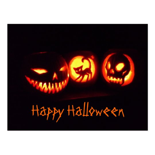 Halloween Pumpkins Postcard