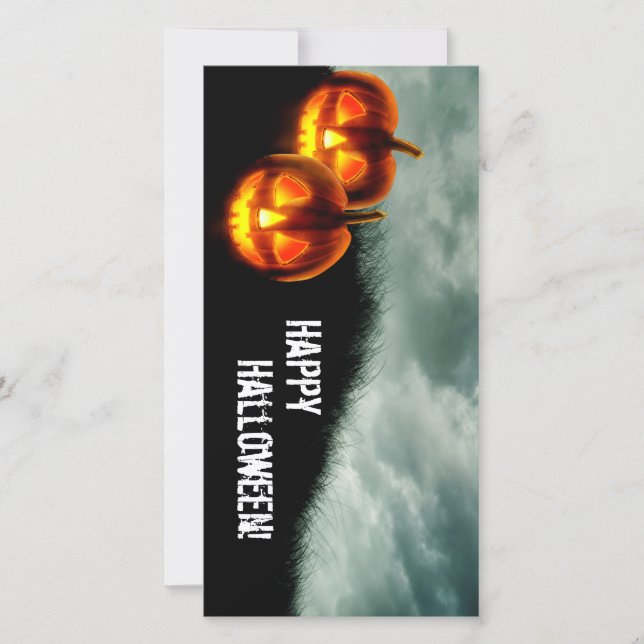 Halloween Pumpkins- Scary Greeting Card (Front)