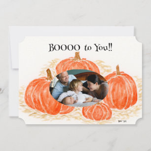 Halloween Pumpkins Single PHOTO Card