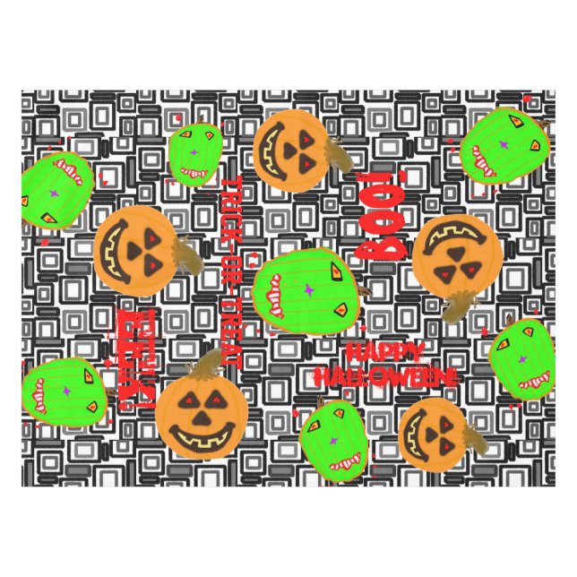 Halloween Pumpkins Tablecloth (Front (Horizontal))