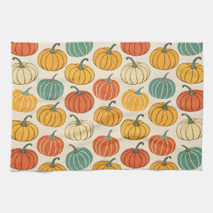 Halloween Pumpkins Tea Towel