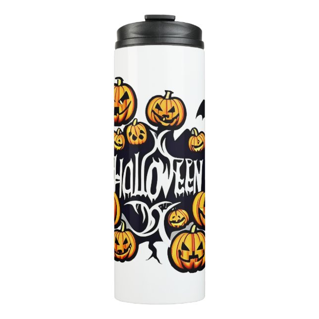 Halloween pumpkins          thermal tumbler (Front)
