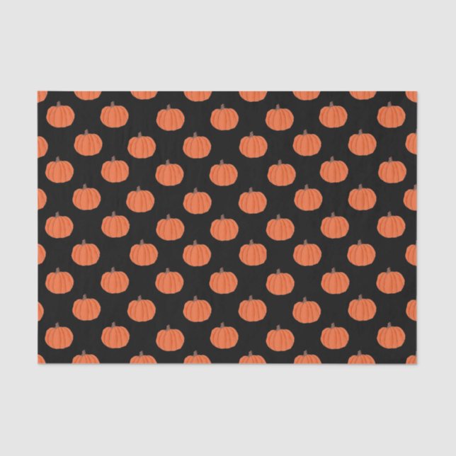 Halloween pumpkins tissue paper gift bag stuffer  (Front)