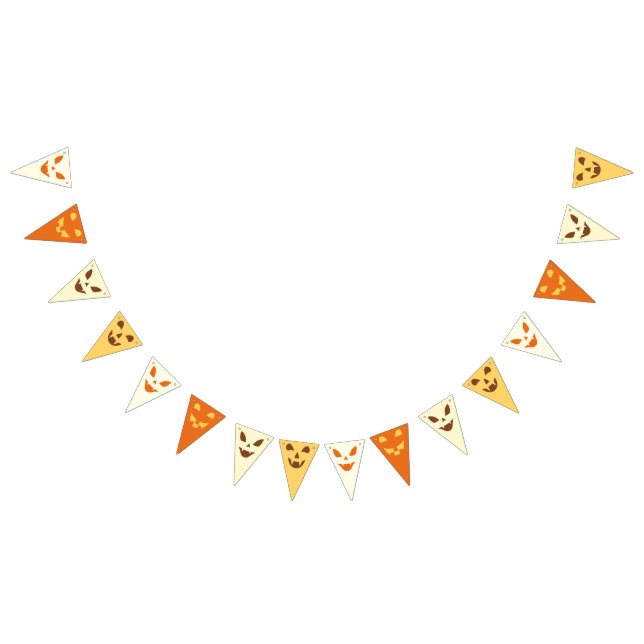 Halloween Pumpkins Triangle Party Bunting Banner (All)