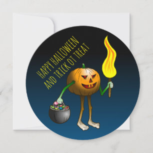 Halloween Pumpkins Trick or Treat Card