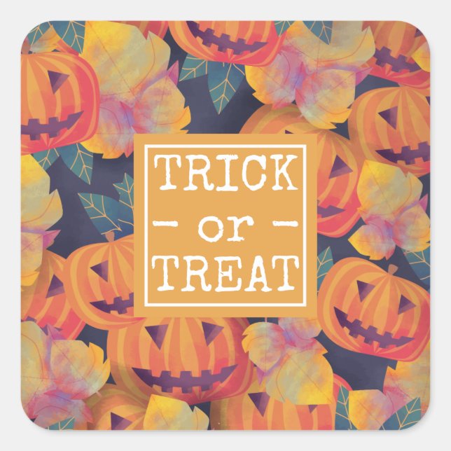Halloween Pumpkins Trick or Treat | Sticker Seal (Front)