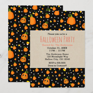 Halloween Pumpkins Whimsical Party Invitation