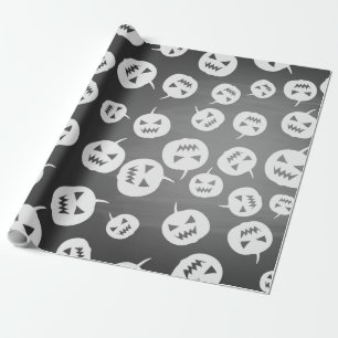 Halloween pumpkins wrapping paper