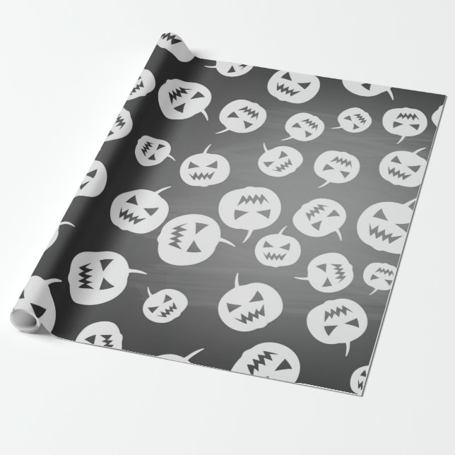 Halloween pumpkins wrapping paper (Unrolled)