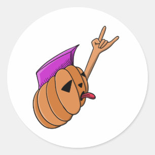 Halloween Punk Rock and Radical Classic Round Sticker