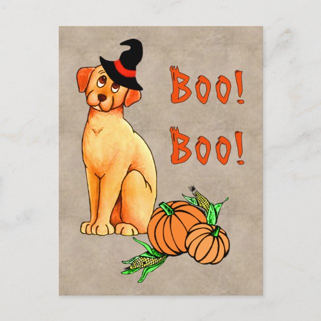 Halloween Puppy Dog Postcard (Front)